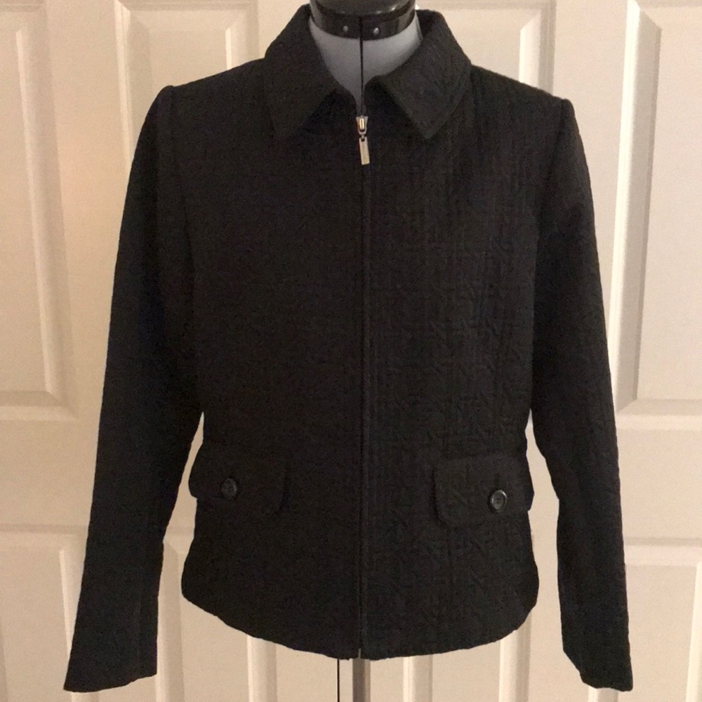Weather Tamer Black Quilted Lightweight Jacket Coat Size M